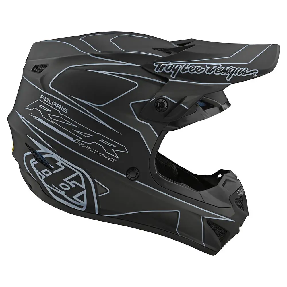Troy Lee Designs SE4 Polyacrylite Helmet W/MIPS TLD Polaris RZR Black 6 Troy Lee Designs SE4 Polyacrylite Helmet W/MIPS TLD Polaris RZR Black - Image 4