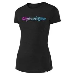 Troy Lee Designs Wmns Short Sleeve Tee Signature Black