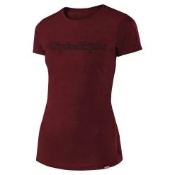 Troy Lee Designs Wmns Short Sleeve Tee Signature Maroon