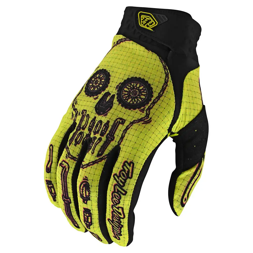 Troy Lee Designs Air Glove Gear Head Yellow 3 Troy Lee Designs Air Glove Gear Head Yellow