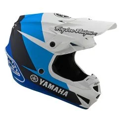 Troy Lee Designs Youth SE4 Polyacrylite Helmet W/MIPS TLD Yamaha L4 White / Blue -Bike Sales 21s youth se4 yamaha l4 polyacrylite helmet WHITEBLUE 2