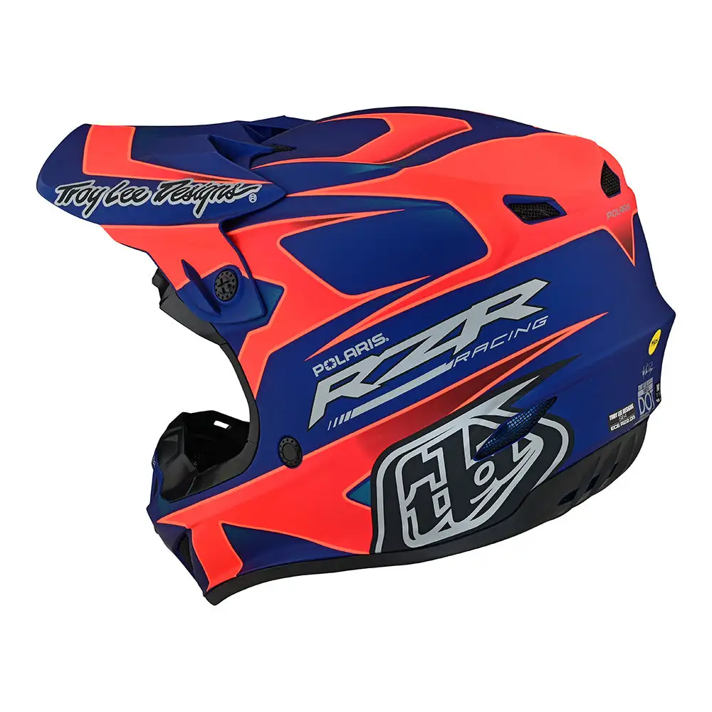 Troy Lee Designs SE4 Polyacrylite Helmet W/MIPS Polaris Blue / Red 4 Troy Lee Designs SE4 Polyacrylite Helmet W/MIPS Polaris Blue / Red - Image 2