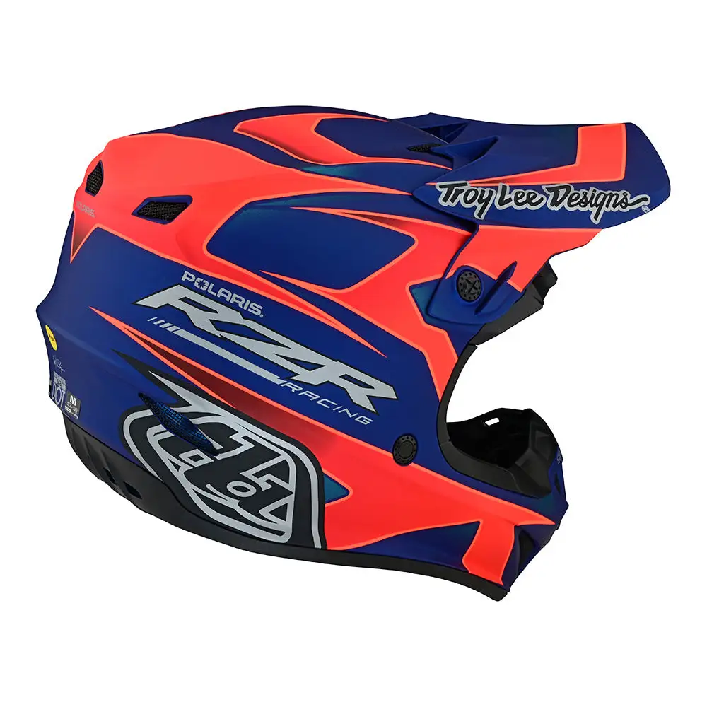 Troy Lee Designs SE4 Polyacrylite Helmet W/MIPS Polaris Blue / Red 6 Troy Lee Designs SE4 Polyacrylite Helmet W/MIPS Polaris Blue / Red - Image 4