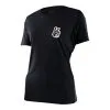 Troy Lee Designs Womens Short Sleeve Peace Out Black Heather -Bike Sales TLD 22S PEACEOUT WMN TEE BLKHTR 01