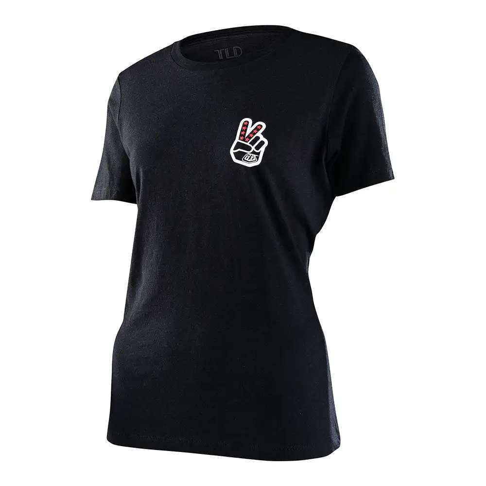 Troy Lee Designs Womens Short Sleeve Peace Out Black Heather 3 Troy Lee Designs Womens Short Sleeve Peace Out Black Heather
