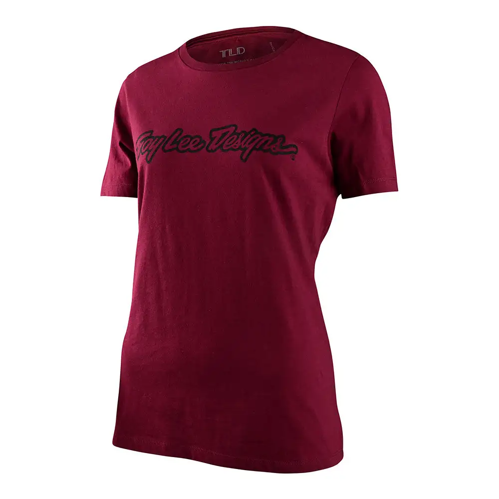 Troy Lee Designs Womens Short Sleeve Signature Maroon 3 Troy Lee Designs Womens Short Sleeve Signature Maroon