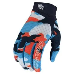 Troy Lee Designs Air Glove Formula Camo Navy / Orange