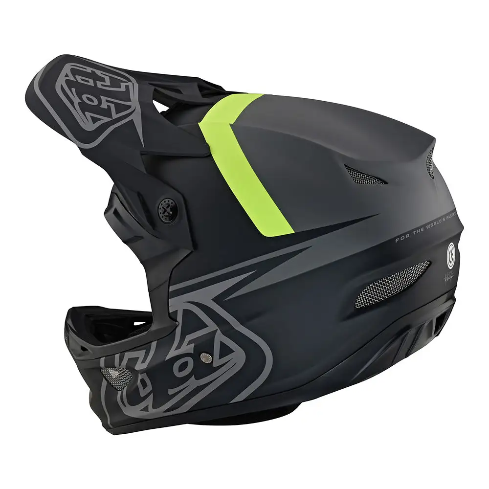 Troy Lee Designs D3 Fiberlite Helmet Slant Gray 4 Troy Lee Designs D3 Fiberlite Helmet Slant Gray - Image 2