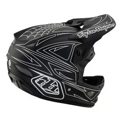 Troy Lee Designs D3 Fiberlite Helmet Spiderstripe Black -Bike Sales TLD B22SF D3FL SPIDERSTRIPE BLK 04