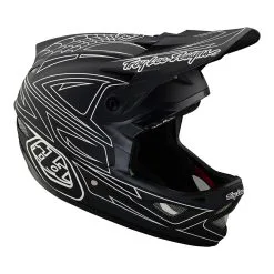 Troy Lee Designs D3 Fiberlite Helmet Spiderstripe Black -Bike Sales TLD B22SF D3FL SPIDERSTRIPE BLK 06