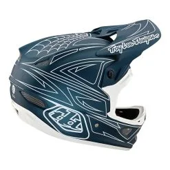 Troy Lee Designs D3 Fiberlite Helmet Spiderstripe Blue -Bike Sales TLD B22SF D3FL SPIDERSTRIPE BLU 04