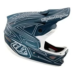 Troy Lee Designs D3 Fiberlite Helmet Spiderstripe Blue -Bike Sales TLD B22SF D3FL SPIDERSTRIPE BLU 05