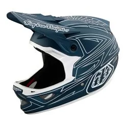 Troy Lee Designs D3 Fiberlite Helmet Spiderstripe Blue -Bike Sales TLD B22SF D3FL SPIDERSTRIPE BLU 07