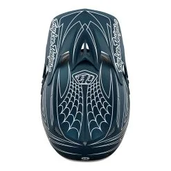 Troy Lee Designs D3 Fiberlite Helmet Spiderstripe Blue -Bike Sales TLD B22SF D3FL SPIDERSTRIPE BLU 08