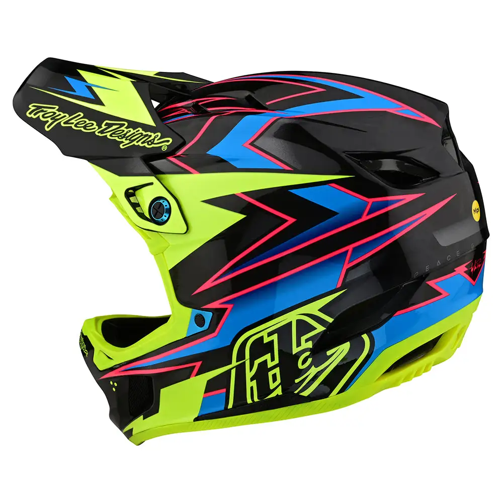 Troy Lee Designs D4 Carbon Helmet W/MIPS Volt Black / Flo Yellow 4 Troy Lee Designs D4 Carbon Helmet W/MIPS Volt Black / Flo Yellow - Image 2