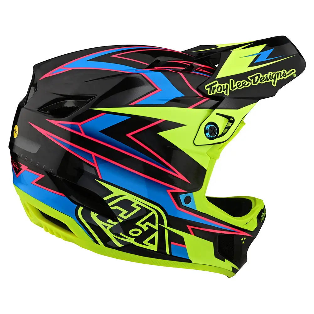 Troy Lee Designs D4 Carbon Helmet W/MIPS Volt Black / Flo Yellow 6 Troy Lee Designs D4 Carbon Helmet W/MIPS Volt Black / Flo Yellow - Image 4