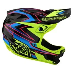 Troy Lee Designs D4 Carbon Helmet W/MIPS Volt Black / Flo Yellow 14 Troy Lee Designs D4 Carbon Helmet W/MIPS Volt Black / Flo Yellow -Bike Sales TLD B22SF D4CF VOLT BLKFLOYEL 05