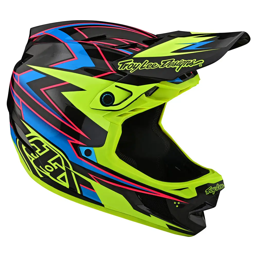Troy Lee Designs D4 Carbon Helmet W/MIPS Volt Black / Flo Yellow 8 Troy Lee Designs D4 Carbon Helmet W/MIPS Volt Black / Flo Yellow - Image 6