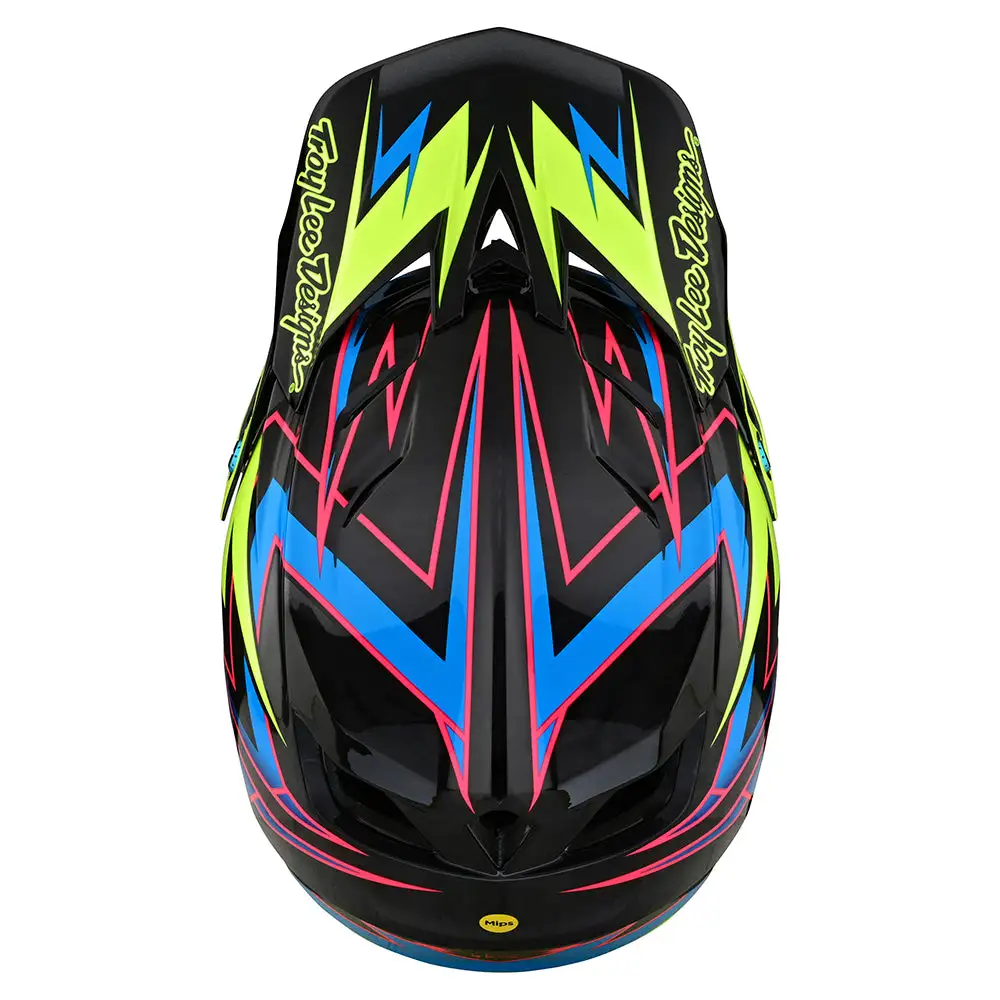 Troy Lee Designs D4 Carbon Helmet W/MIPS Volt Black / Flo Yellow 10 Troy Lee Designs D4 Carbon Helmet W/MIPS Volt Black / Flo Yellow - Image 8