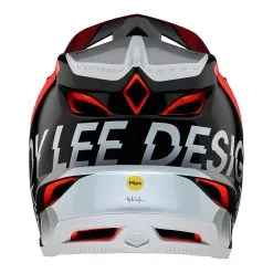 Troy Lee Designs D4 Composite Helmet W/MIPS Qualifier Silver / Red -Bike Sales TLD B22SF D4CM QUALIFIER SILRED 03