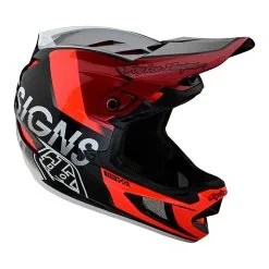 Troy Lee Designs D4 Composite Helmet W/MIPS Qualifier Silver / Red -Bike Sales TLD B22SF D4CM QUALIFIER SILRED 06
