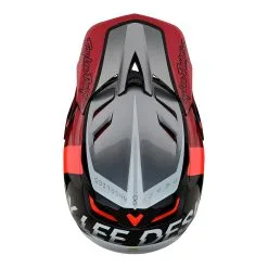 Troy Lee Designs D4 Composite Helmet W/MIPS Qualifier Silver / Red -Bike Sales TLD B22SF D4CM QUALIFIER SILRED 08