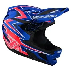 Troy Lee Designs D4 Composite Helmet W/MIPS Volt Blue -Bike Sales TLD B22SF D4CM VOLT BLU 06