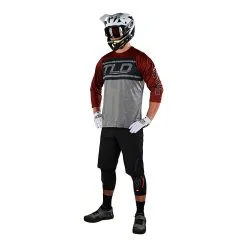 Troy Lee Designs Ruckus 3/4 Jersey Bars Red Clay / Gray Heather -Bike Sales TLD B22SF RUCKUS H2T BARS REDCLYGRYHTR 01