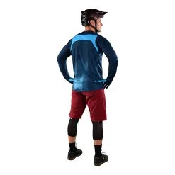 Troy Lee Designs Skyline Air LS Jersey Fades Dark Slate Blue -Bike Sales TLD B22SF SKYLINEAIR H2T FADES DKSLTBLU 10