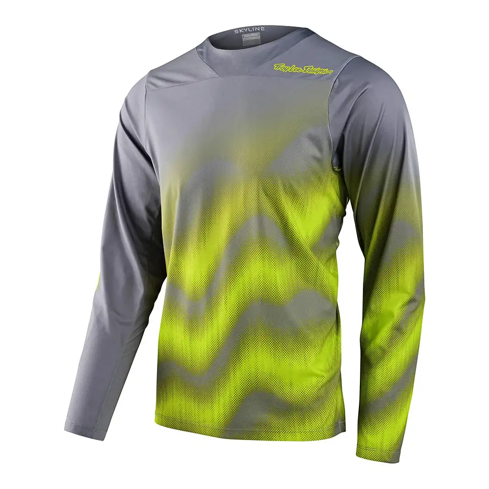 Troy Lee Designs Skyline LS Chill Jersey Waves Lt Gray 3 Troy Lee Designs Skyline LS Chill Jersey Waves Lt Gray