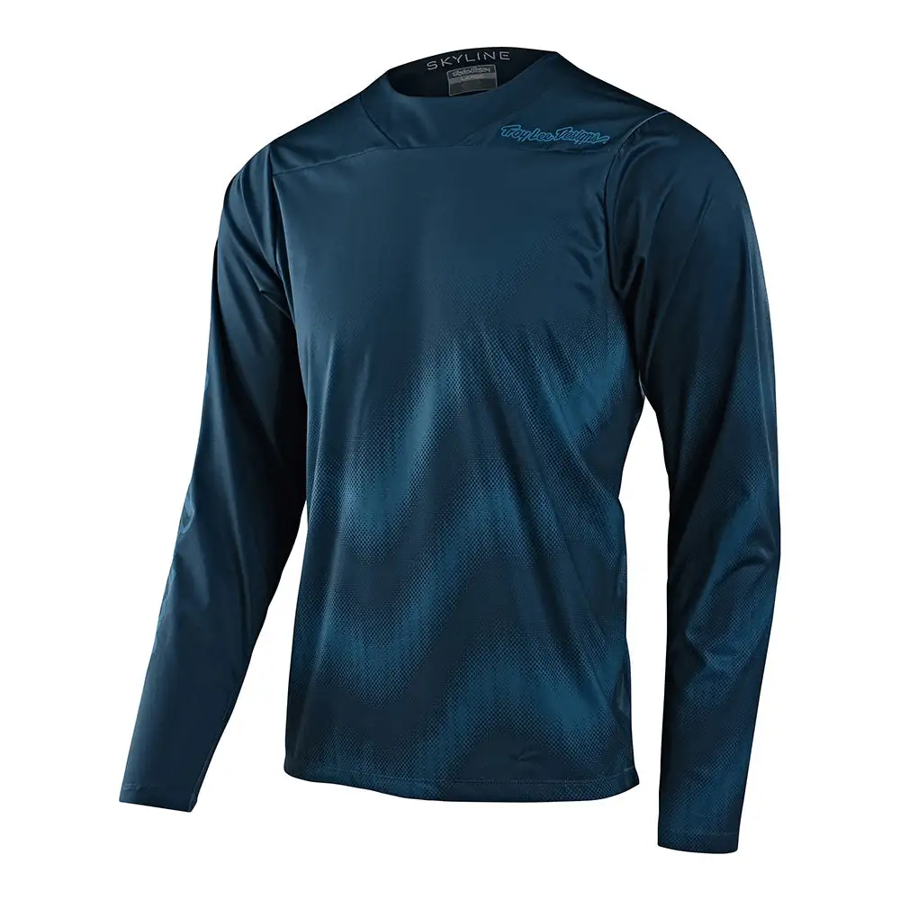 Troy Lee Designs Skyline LS Chill Jersey Waves Dark Slate Blue 3 Troy Lee Designs Skyline LS Chill Jersey Waves Dark Slate Blue