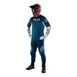 Troy Lee Designs Sprint Jersey Fractura Slate Blue / Orange -Bike Sales TLD B22SF SPRINT H2T FRACTURA SLTBLUORG 01