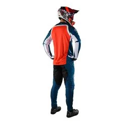 Troy Lee Designs Sprint Jersey Fractura Slate Blue / Orange -Bike Sales TLD B22SF SPRINT H2T FRACTURA SLTBLUORG 05