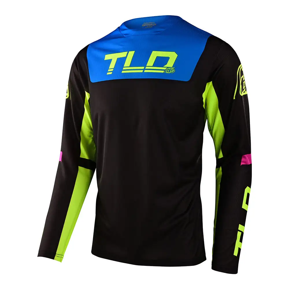 Troy Lee Designs Sprint Jersey Fractura Black / Yellow 3 Troy Lee Designs Sprint Jersey Fractura Black / Yellow