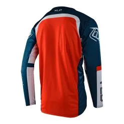 Troy Lee Designs Sprint Jersey Fractura Slate Blue / Orange -Bike Sales TLD B22SF SPRINT JERSEY FRACTURA SLTBLUORG 02