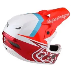 Troy Lee Designs D3 Fiberlite Helmet Slant Red -Bike Sales TLD B22S D3FL SLANT RED 04