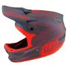Troy Lee Designs D3 Fiberlite Helmet Spiderstripe Gray / Red -Bike Sales TLD B22S D3FL SPIDER STRIPE GRYRED 01