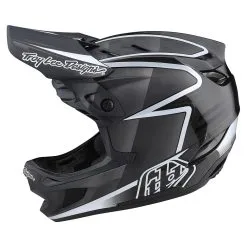 Troy Lee Designs D4 Carbon Helmet W/MIPS Lines Black / Gray