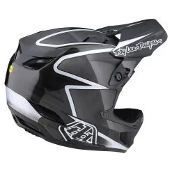 Troy Lee Designs D4 Carbon Helmet W/MIPS Lines Black / Gray -Bike Sales TLD B22S D4CF LINES BLKGRY 04