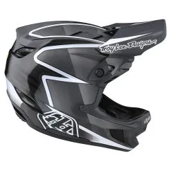 Troy Lee Designs D4 Carbon Helmet W/MIPS Lines Black / Gray -Bike Sales TLD B22S D4CF LINES BLKGRY 05