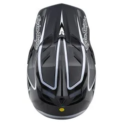 Troy Lee Designs D4 Carbon Helmet W/MIPS Lines Black / Gray -Bike Sales TLD B22S D4CF LINES BLKGRY 08