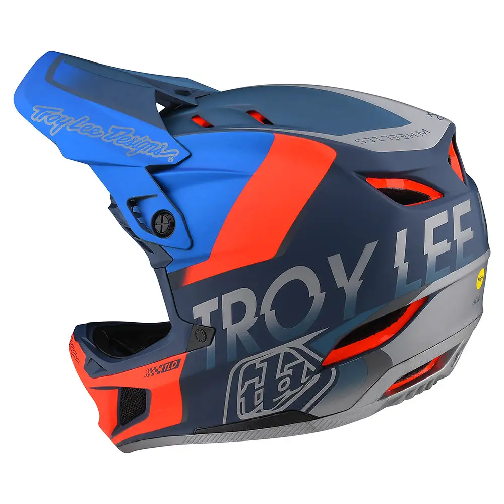 Troy Lee Designs D4 Composite Helmet W/MIPS Qualifier Slate / Red 4 Troy Lee Designs D4 Composite Helmet W/MIPS Qualifier Slate / Red - Image 2