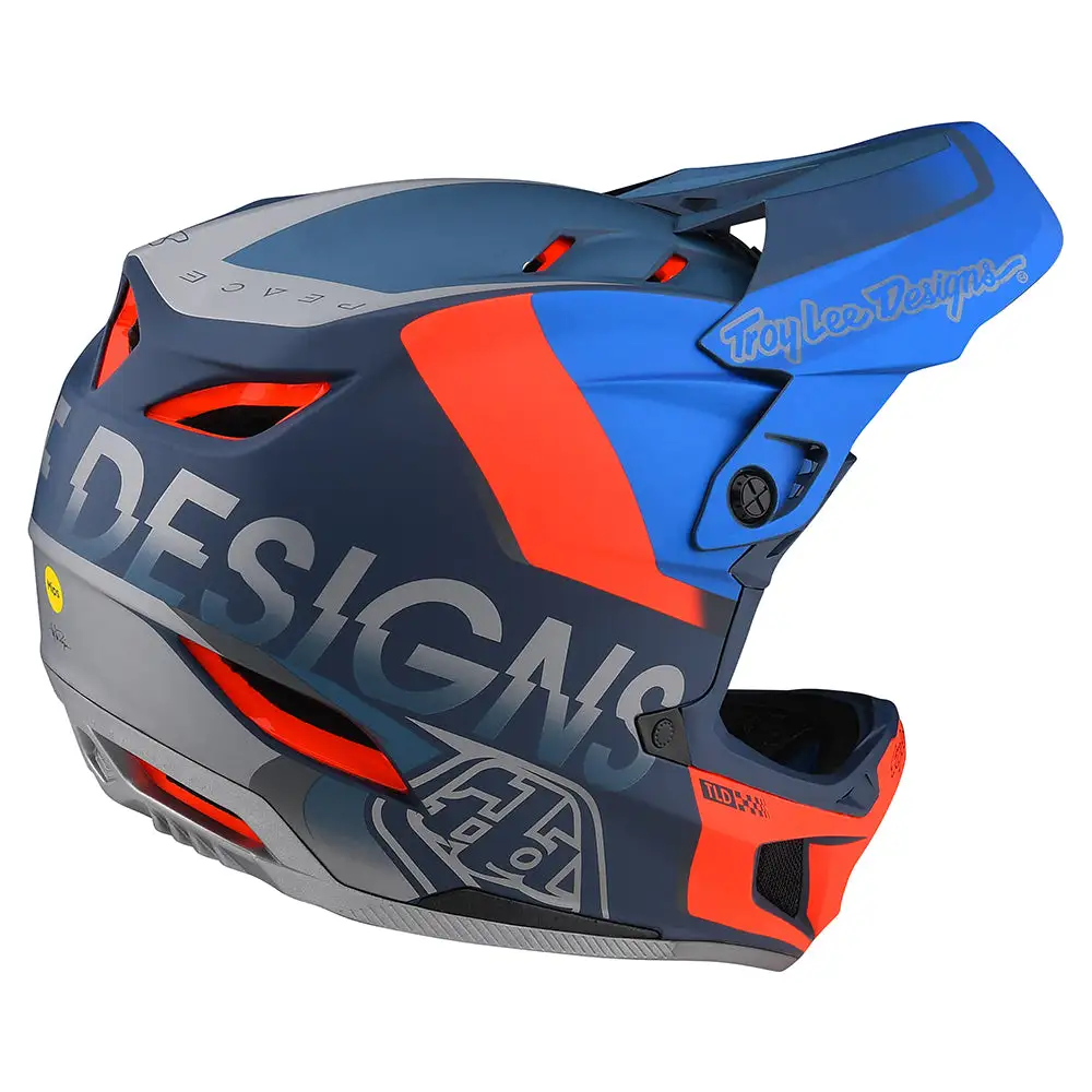 Troy Lee Designs D4 Composite Helmet W/MIPS Qualifier Slate / Red 7 Troy Lee Designs D4 Composite Helmet W/MIPS Qualifier Slate / Red - Image 5