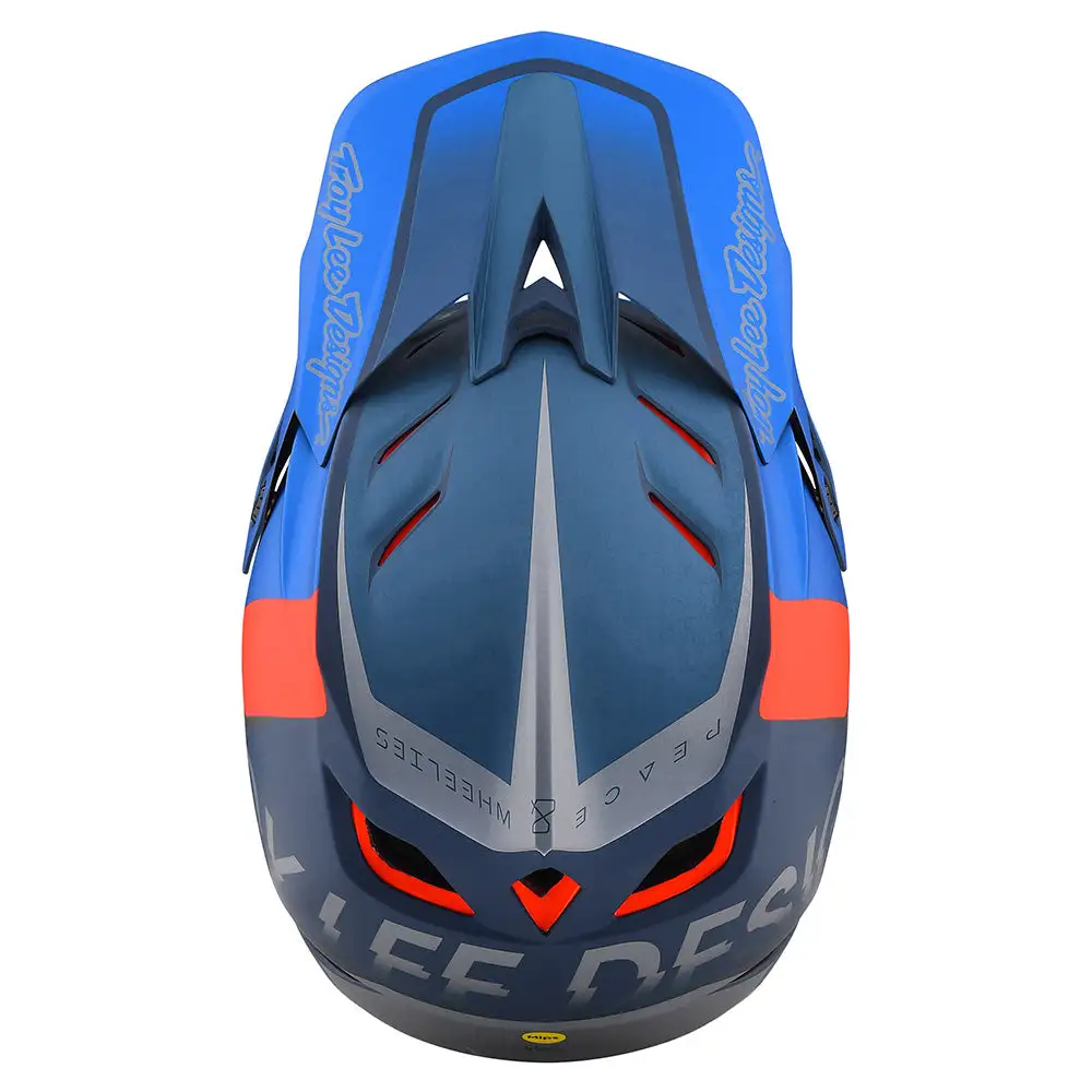 Troy Lee Designs D4 Composite Helmet W/MIPS Qualifier Slate / Red 11 Troy Lee Designs D4 Composite Helmet W/MIPS Qualifier Slate / Red - Image 9