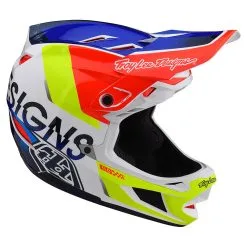Troy Lee Designs D4 Composite Helmet W/MIPS Qualifier White / Blue 18 Troy Lee Designs D4 Composite Helmet W/MIPS Qualifier White / Blue -Bike Sales TLD B22S D4CM QUALIFIER WHTBLU 06