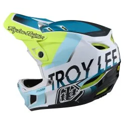 Troy Lee Designs D4 Composite Helmet W/MIPS Qualifier White / Green 13 Troy Lee Designs D4 Composite Helmet W/MIPS Qualifier White / Green -Bike Sales TLD B22S D4CM QUALIFIER WHTGRN 02