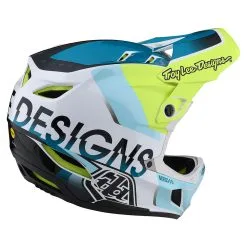 Troy Lee Designs D4 Composite Helmet W/MIPS Qualifier White / Green 16 Troy Lee Designs D4 Composite Helmet W/MIPS Qualifier White / Green -Bike Sales TLD B22S D4CM QUALIFIER WHTGRN 04