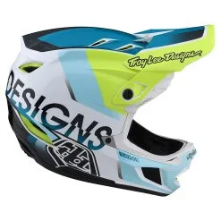 Troy Lee Designs D4 Composite Helmet W/MIPS Qualifier White / Green 17 Troy Lee Designs D4 Composite Helmet W/MIPS Qualifier White / Green -Bike Sales TLD B22S D4CM QUALIFIER WHTGRN 05