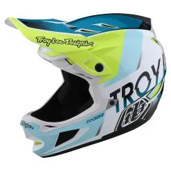 Troy Lee Designs D4 Composite Helmet W/MIPS Qualifier White / Green 19 Troy Lee Designs D4 Composite Helmet W/MIPS Qualifier White / Green -Bike Sales TLD B22S D4CM QUALIFIER WHTGRN 07