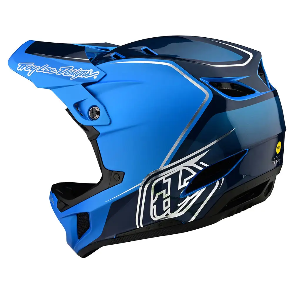 Troy Lee Designs D4 Composite Helmet W/MIPS Shadow Blue 4 Troy Lee Designs D4 Composite Helmet W/MIPS Shadow Blue - Image 2